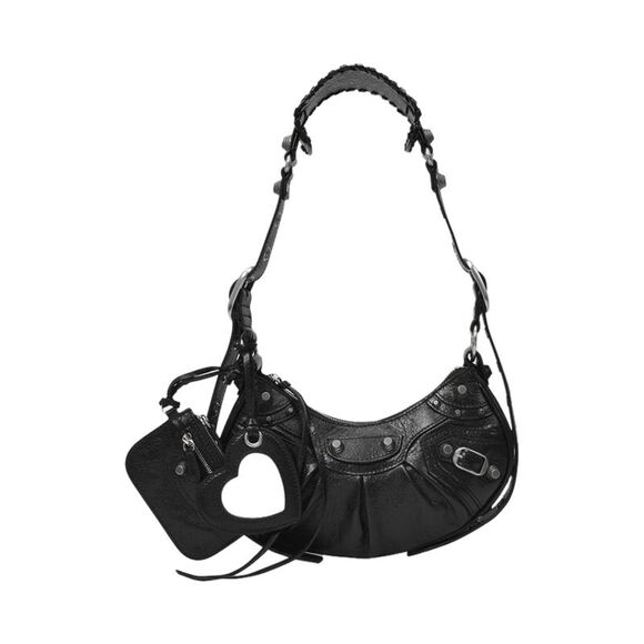 Cagole Shoulder Xs Bag - Balenciaga -  Black - Leather - Picture 2 of 8